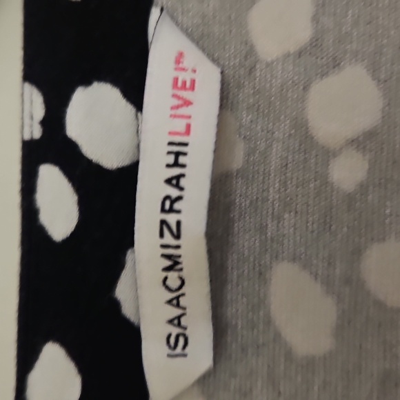 Isaac Mizrahi Black and White Polka Dot Sweater - Picture 2 of 4